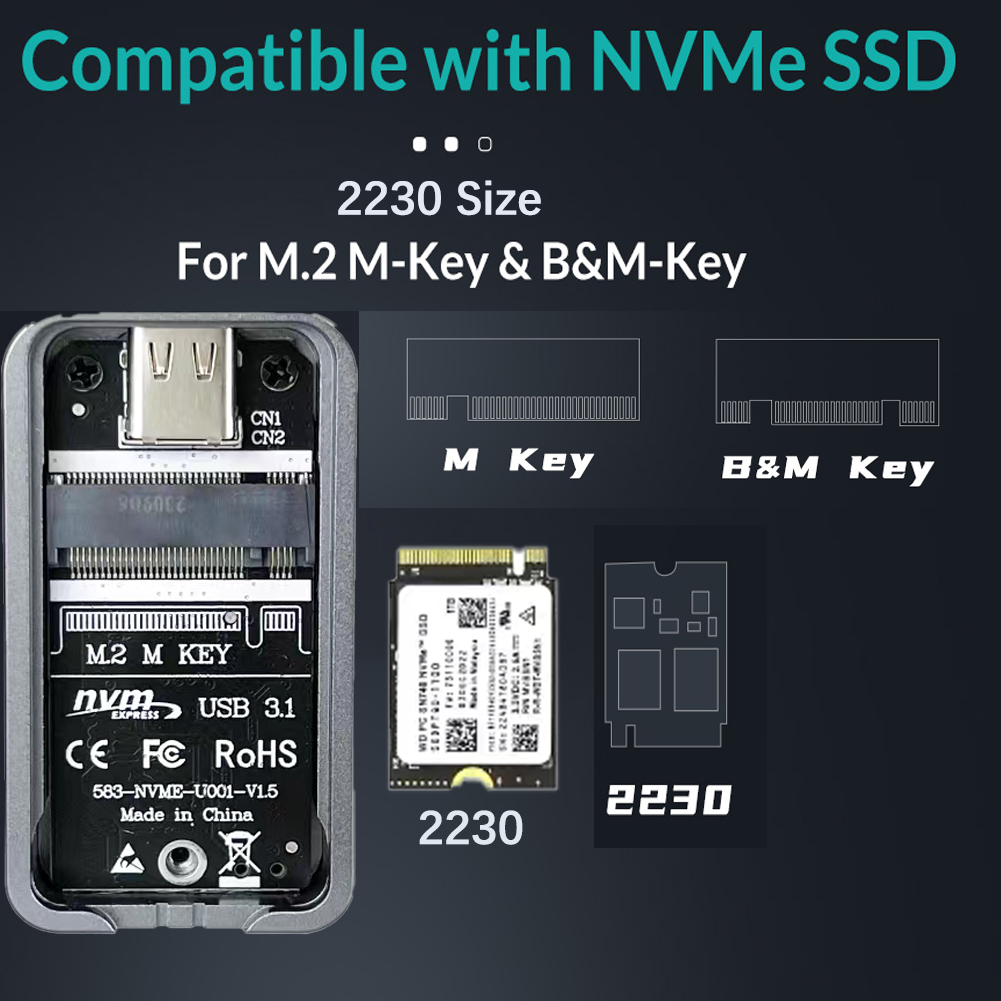 2230 2242 M.2 NVMe ケースエンクロージャ  - M2 2230 Ssd 2Tb Pcie 4.0 のレビューと価格