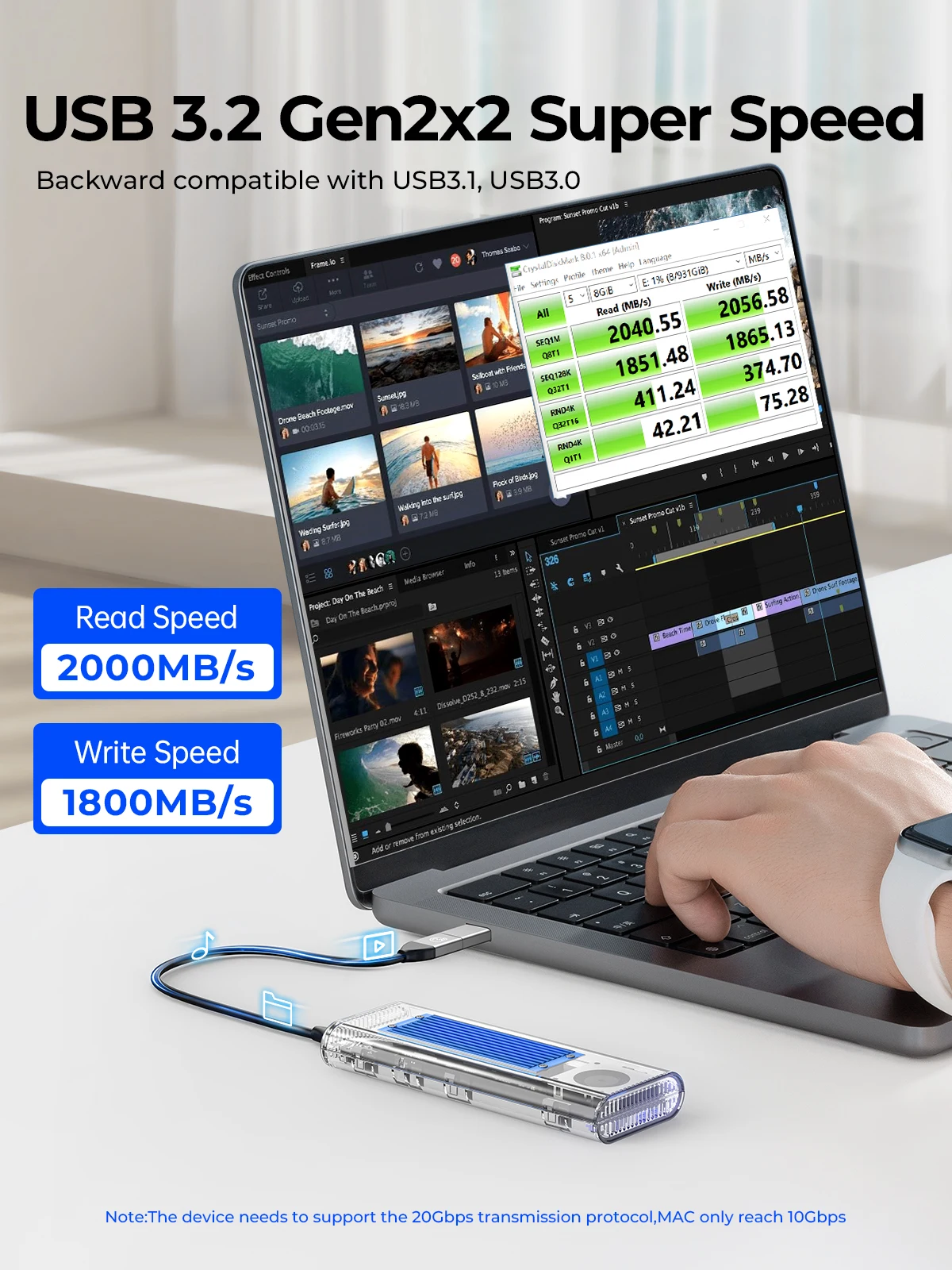 ORICO 20Gbps M.2 NVMe SSDケース M - Thunderbolt 4 External Ssd 4Tb のレビューと価格